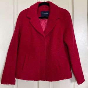 Lands’ End Red Boucle Jacket